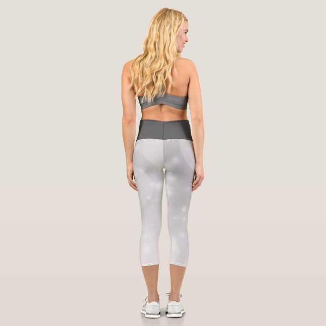 Silver grey white hair inspiration 's All-Over Print Yoga Capri Leggin –  Silver Grey white hair inspiration