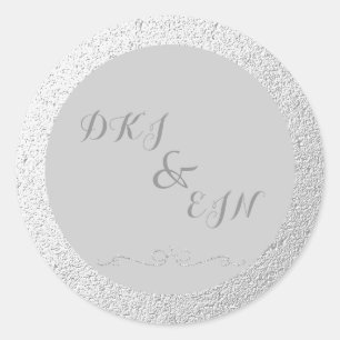 Silver and Gray Foil Stickers