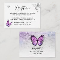 Silver and Light Purple Butterfly Details
