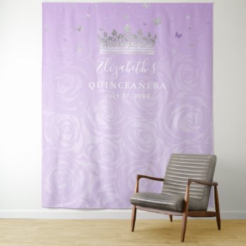 Silver And Light Purple Roses Photo Backdrop by Raphaela_Wilson at Zazzle