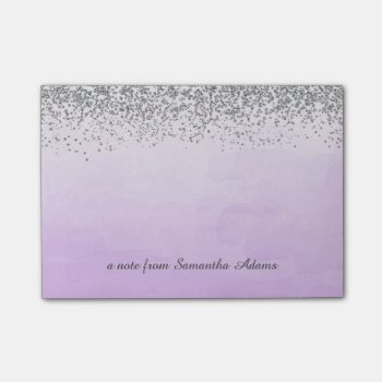 Silver And Ombre Purple Notes by melanileestyle at Zazzle