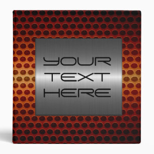 Silver and Ornage Stainless Steel Metal Binder