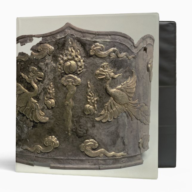 Silver and parcel gilt Imperial Crown 3 Ring Binder (Front/Inside)