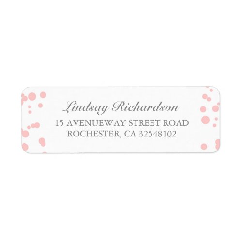 Silver and Pink Confetti Elegant Wedding Label - Pink and silver confetti wedding return address labels