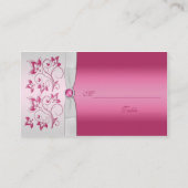 Silver and Pink Floral Placecards (Back)