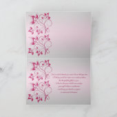 Silver and Pink Floral Thank You Card (Inside)
