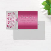 Silver and Pink Floral Wedding Favor Tag (Desk)
