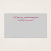 Silver and Pink Floral Wedding Favor Tag (Back)