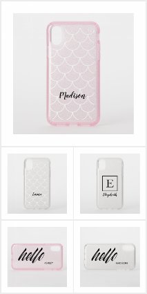 Silver and Pink Glitter iPhone Cases