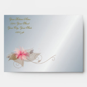Silver and Pink Lily Envelope