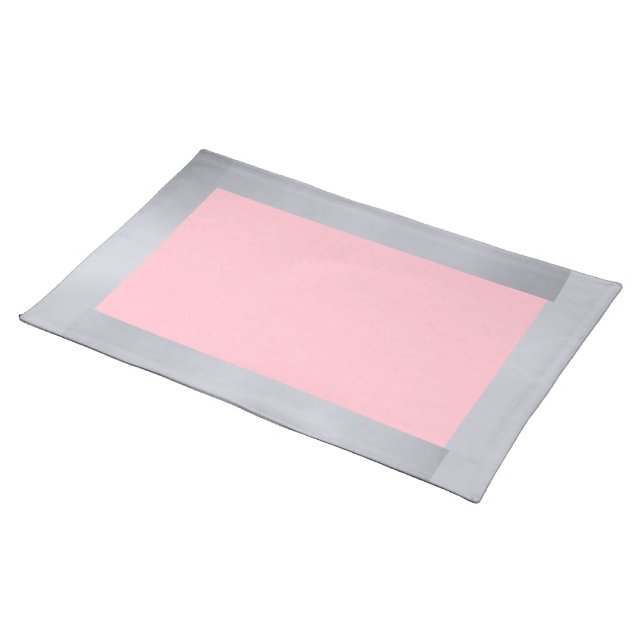 Silver and Pink Placemat (On Table)