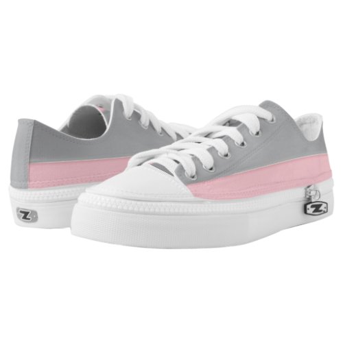 Silver and Pink Two_Tone Zipz Lo_Top