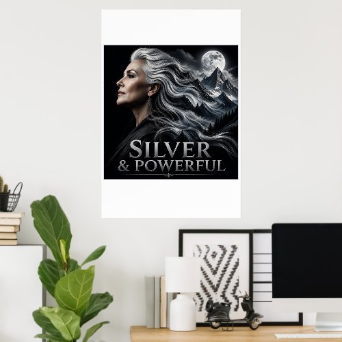 Silver and Powerful Gray Hair Pride Silver Sisters Poster