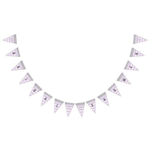 Silver and Purple Bridal Shower Banner