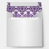 Silver and Purple Damask Envelope fits 5" Square (Back (Bottom))