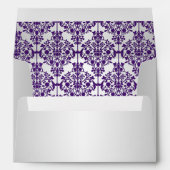 Silver and Purple Damask Envelope fits 5"x7" Sizes (Back (Bottom))