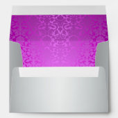 Silver and Purple Damask Envelope for 5"x7" Sizes (Back (Bottom))