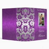 Silver and Purple Damask II Wedding BINDER (Background)