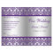 Silver and Purple Damask Wedding Program