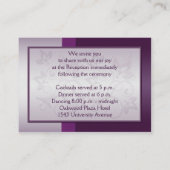 Silver and Purple Floral Enclosure Card (Back)
