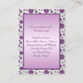 Silver and Purple Polka Dots Enclosure Card (Back)