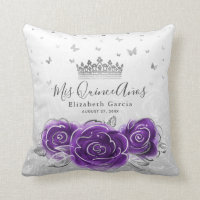 Silver and Purple Rose Quinceanera Mis Quince Anos