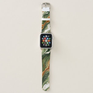 Silver and Purple Swirl Apple Watch Band