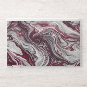 Silver and Purple Swirl HP Laptop Skin