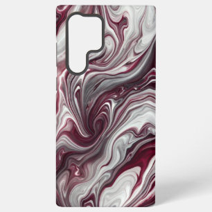 Silver and Purple Swirl Samsung Galaxy S22 Ultra Case