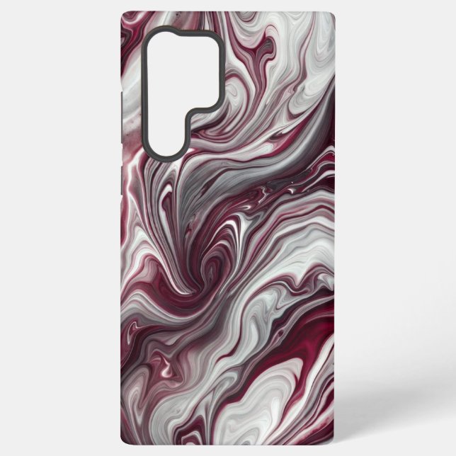 Silver and Purple Swirl Samsung Galaxy Case (Back)