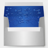 Silver and Royal Blue Floral Envelope fit 5x7 Size (Back (Bottom))