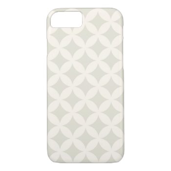 Silver And Tan Geocircle Design Iphone 8/7 Case by greatgear at Zazzle