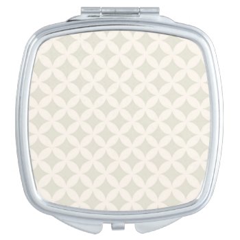 Silver And Tan Geocircle Design Makeup Mirror by greatgear at Zazzle