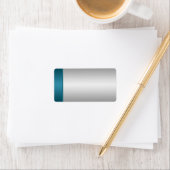 Silver and Teal Address Label - Blank (Insitu)