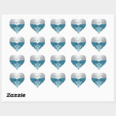 Silver and Teal Damask Thank You Sticker (Sheet)