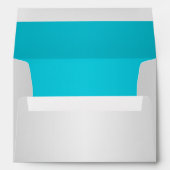 Silver and Turquoise Floral Envelope for 5"x7" (Back (Bottom))