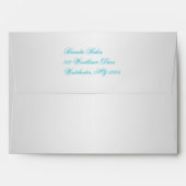Silver and Turquoise Floral Envelope for 5"x7" (Back (Top Flap))