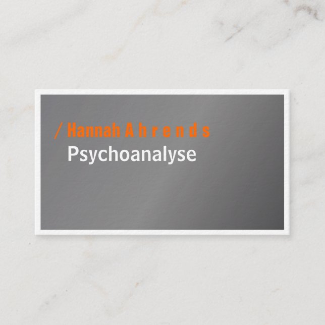 Silver and Typography, elegant, bold Business Card (Front)