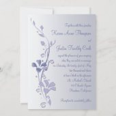 Silver and Violet Floral Wedding Invitation (Back)