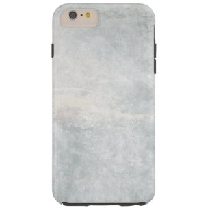 Silver and White Marble Texture Tough iPhone 6 Plus Case
