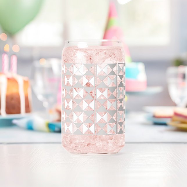 Silver and white mock crystal can glass (Insitu (Birthday))