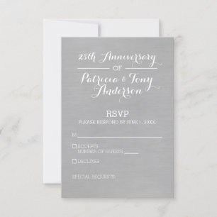 Silver and White RSVP Wedding Anniversary