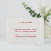 Silver and White Snowflake Wedding Insert Card (Standing Front)