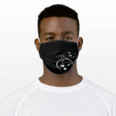 Silver and White Swirl Face Mask (Worn)