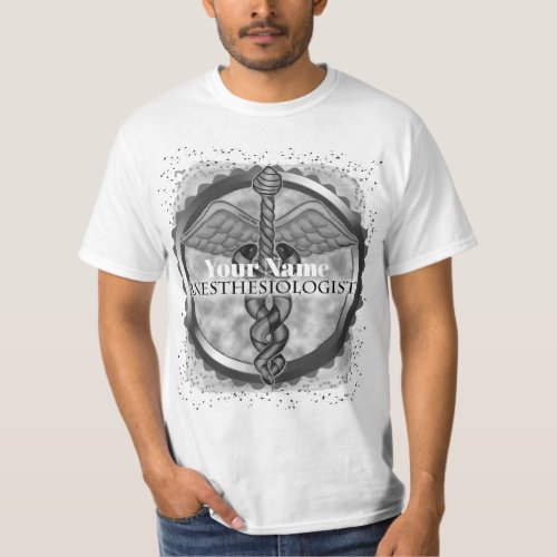 Silver Anesthesiologist custom name t_shirt