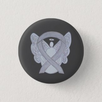 Silver Angel Awareness Ribbon Custom Art Pins