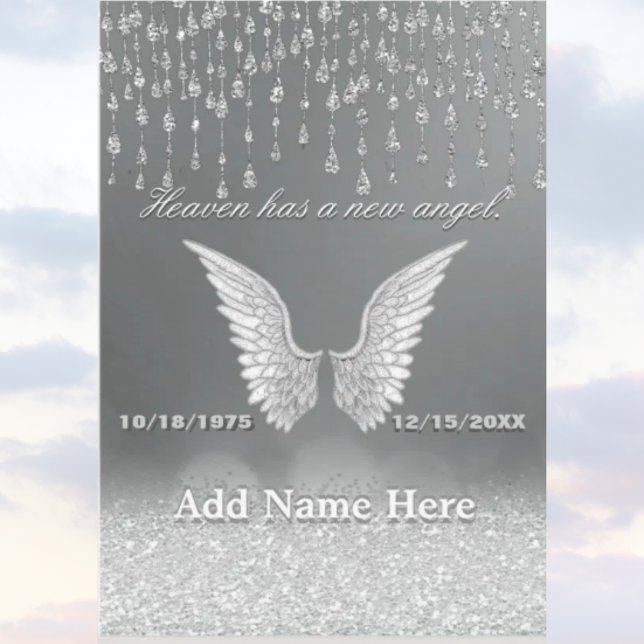 Silver Angel Tears Memorial Card (Creator Uploaded)