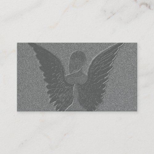 Silver Angel Wings and Angel Business Card