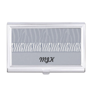 Silver Animal Fur Pattern Business Card Case