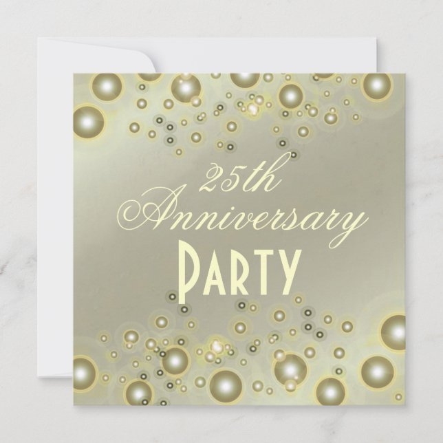 Silver Anniversary, 25th Anniversary Invitations (Front)